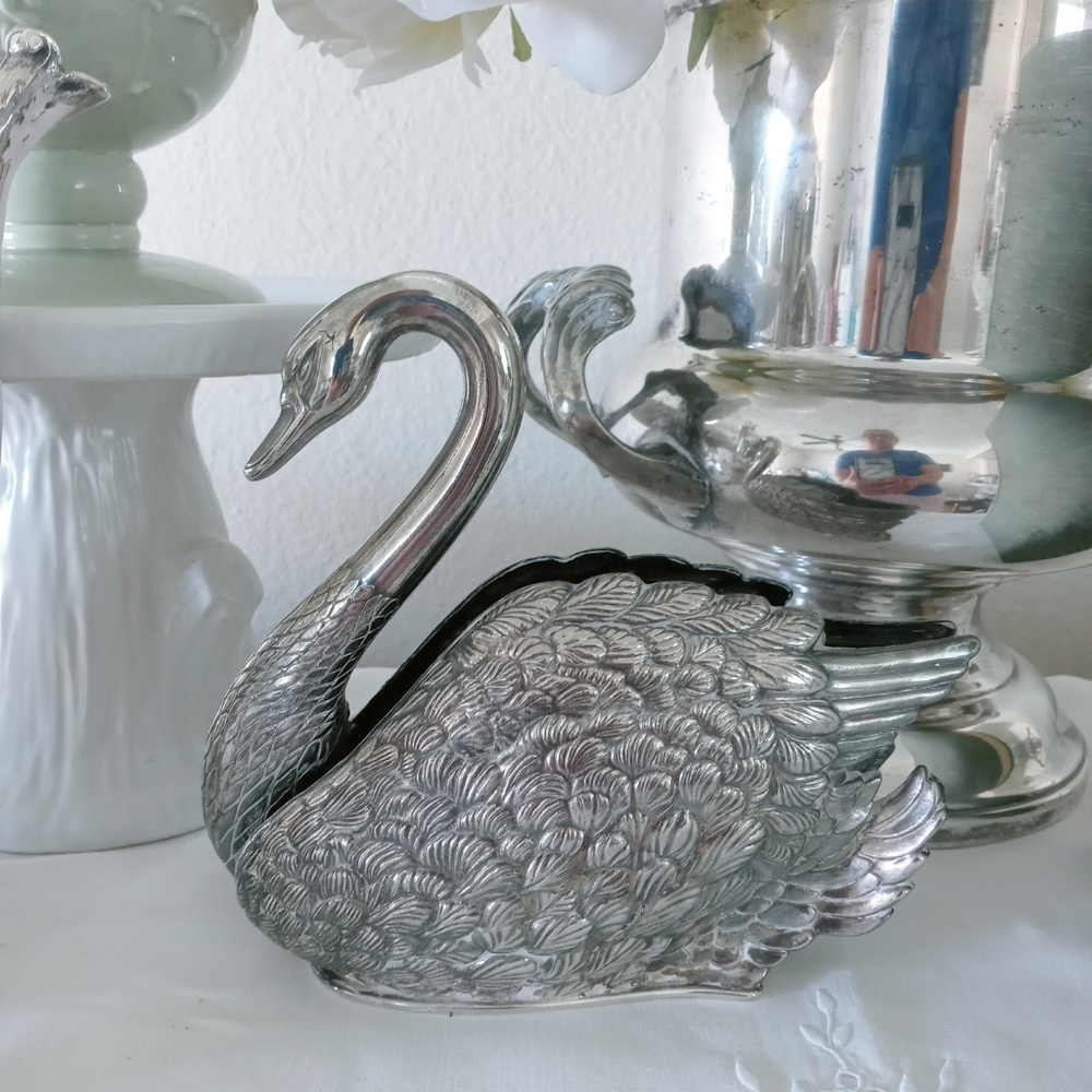 Godinger Swan Photo Napkin Letter Holder